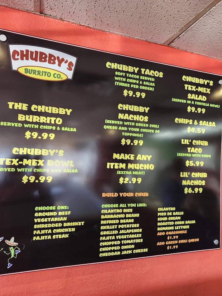 Chubby's Burrito Co Menu image 2