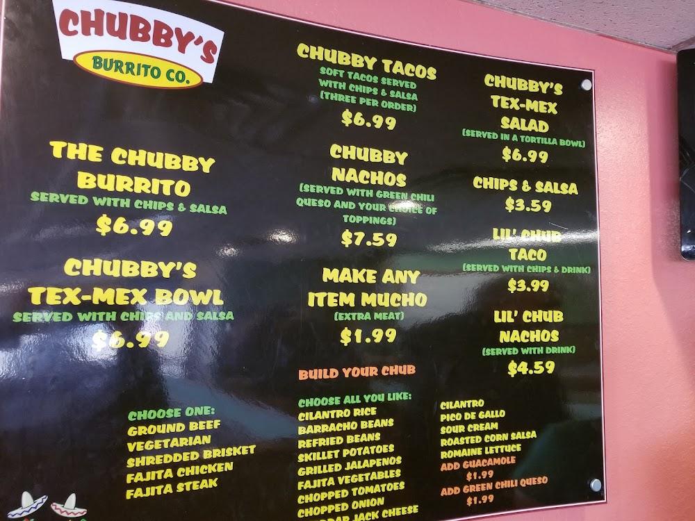 Chubby's Burrito Co Menu image 3